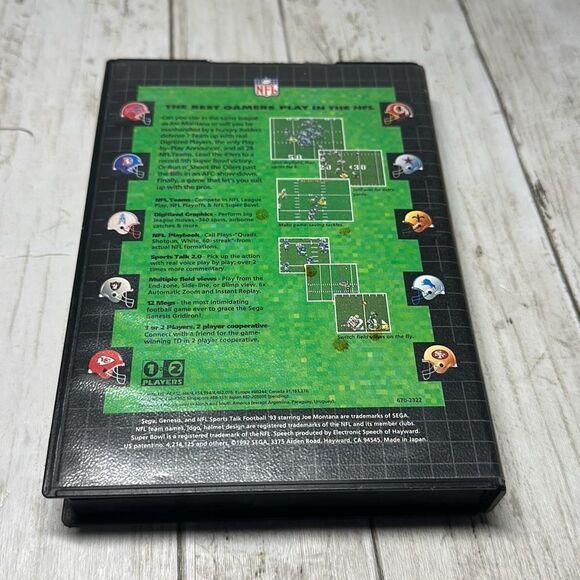 Sports Talk 93 NFL Football Joe Montana  1993 Sega Genesis Case Game and Manual - Picture 7 of 7
